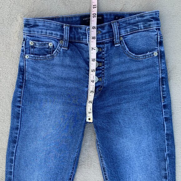 Lucky Brand High Rise Skinny Bridgette Button Fly Jeans Sz 0 - Picture 12 of 15
